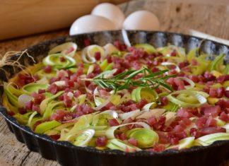 Quiche ai porri e speck