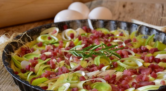 Quiche ai porri e speck